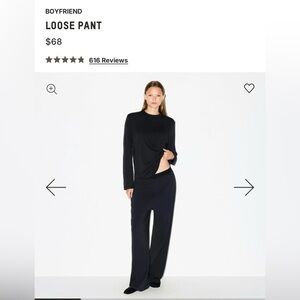 SKIMS Women’s Boyfriend Loose Pants Size XS NWT